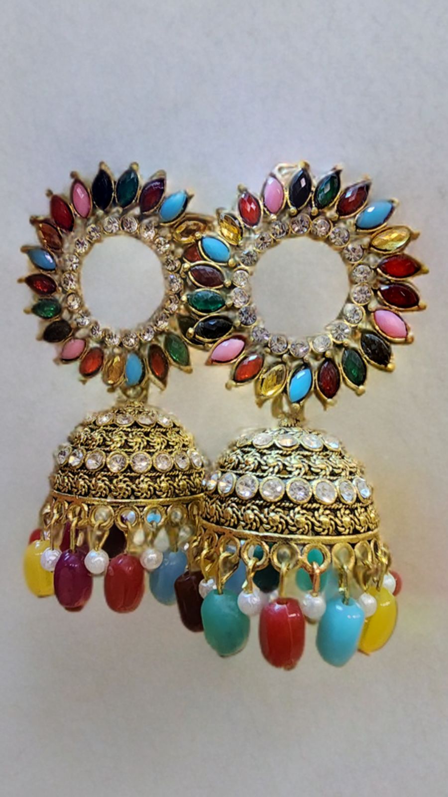 Indian Jhumkay - Colorful Delight